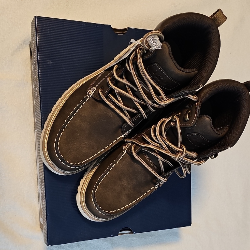 Izod Dark Brown Lace-Up Boots